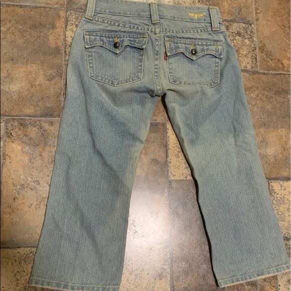 Levis vintage red tab slouch Capri junior jeans size 5 - Picture 5 of 5